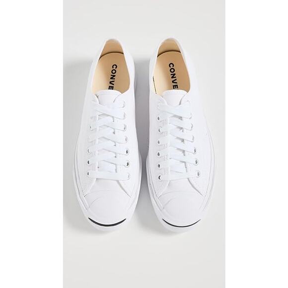 NWT Converse Jack Purcell Canvas Unisex Sneakers,White/Black, 7.5 Women/6 Men US - Picture 4 of 6